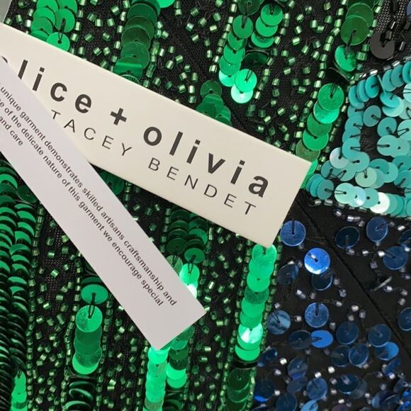 🔥 ALICE & Olivia  Dress Multicolor sz 2 New #1 - Picture 11 of 11